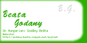 beata godany business card